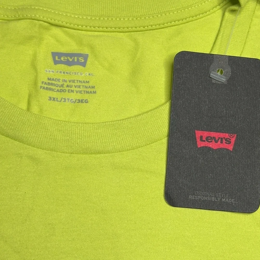 Levi’s men’s 3XL lime green neon chartreuse graphic tee t shirt new with tags
